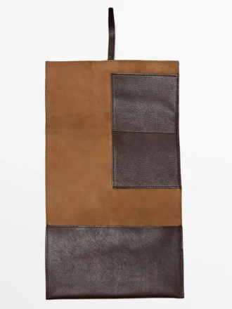 Custodia per accessori tecnologici in pelle nappa