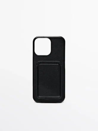 Custodia per iPhone Pro Max in pelle nappa