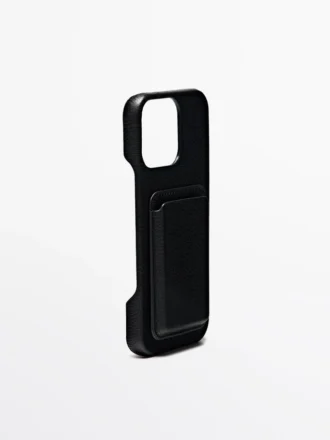 Custodia per iPhone Pro Max in pelle nappa