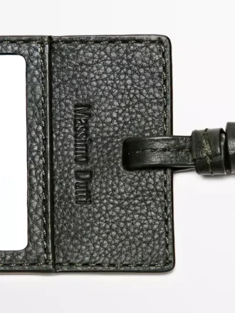 Etichetta da viaggio in pelle nappa