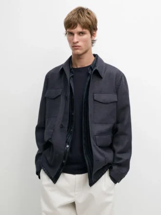 Giacca leggera in lino con tasche