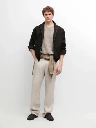 Giacca reversibile in lino