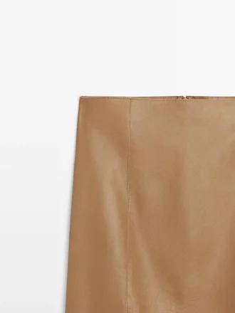 Gonna in pelle nappa