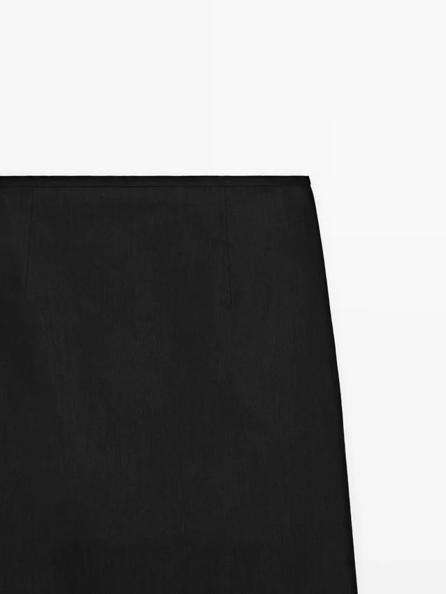 Gonna midi dritta in misto lino Gonna midi dritta in misto lino