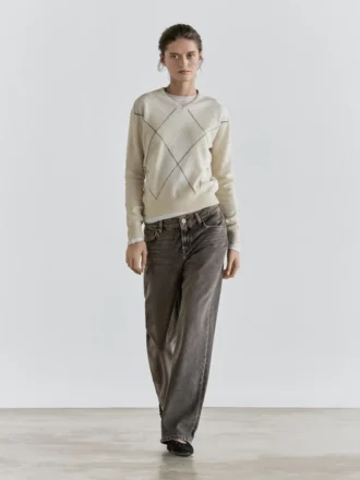 Jeans a gamba dritta a vita bassa