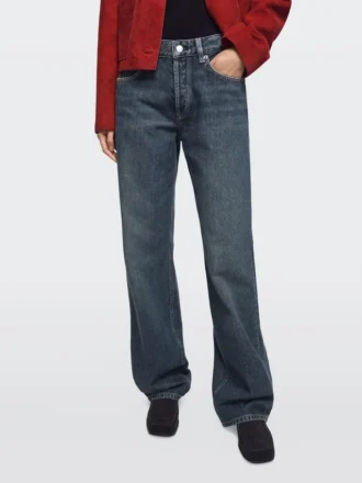 Jeans a vita media e gamba larga