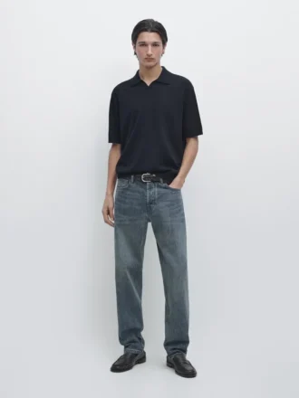 Maglia polo in misto cotone