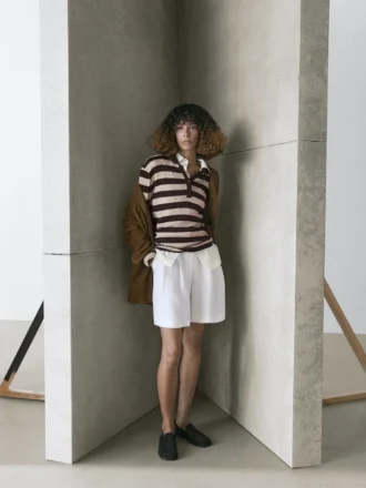 Maglia polo in misto cotone