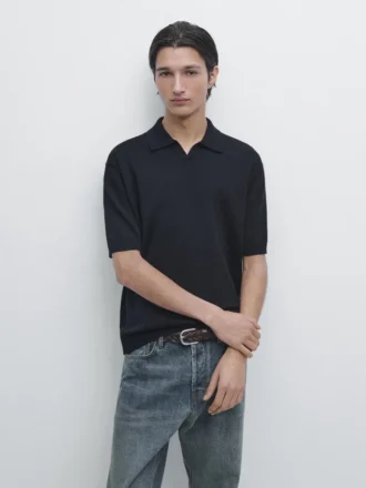 Maglia polo in misto cotone