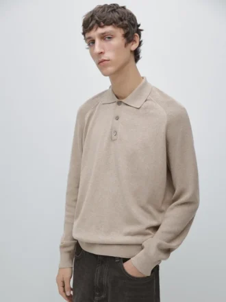 Maglia polo in misto cotone