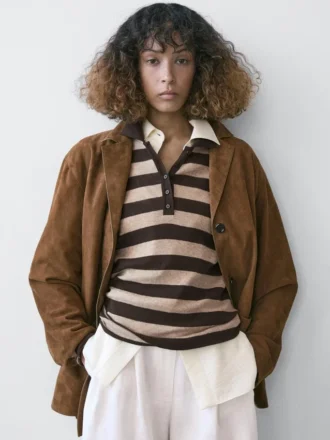 Maglia polo in misto cotone