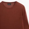 Maglione a girocollo in maglia di lino e cashmere