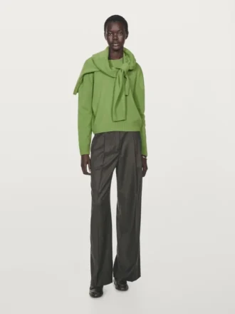 Maglione a girocollo in misto lana