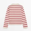 Maglione Henley in maglia di cotone a righe
