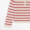 Maglione Henley in maglia di cotone a righe
