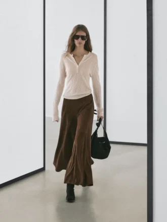 Maglione Henley in misto lana con ricami