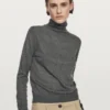 Maglione in maglia a collo alto in misto lana