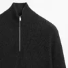 Maglione in maglia con collo alto e zip