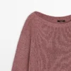 Maglione in maglia con scollo a barchetta
