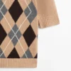 Maglione in maglia di cotone con motivo argyle