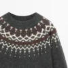 Maglione in maglia jacquard di lana