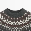 Maglione in maglia jacquard di lana