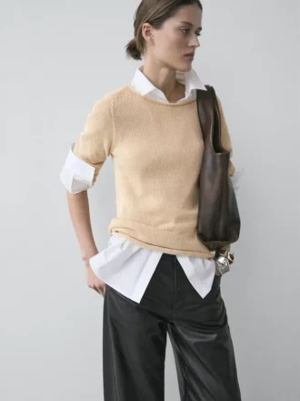 Maglione in maglia mista cotone