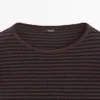 Maglione in maglia mista cotone a righe