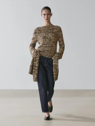 Maglione in maglia mista cotone Mouline