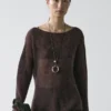 Maglione in maglia misto alpaca e lana