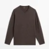 Maglione oversize a V in maglia