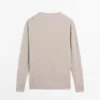 Maglione oversize a V in maglia