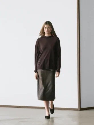 Maglione oversize in misto lana