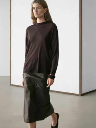 Maglione oversize in misto lana