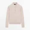 Maglione polo in maglia di lana