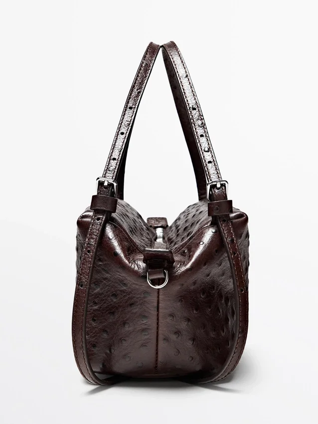 Mini borsa a tracolla in pelle testurizzata Mini borsa a tracolla in pelle testurizzata