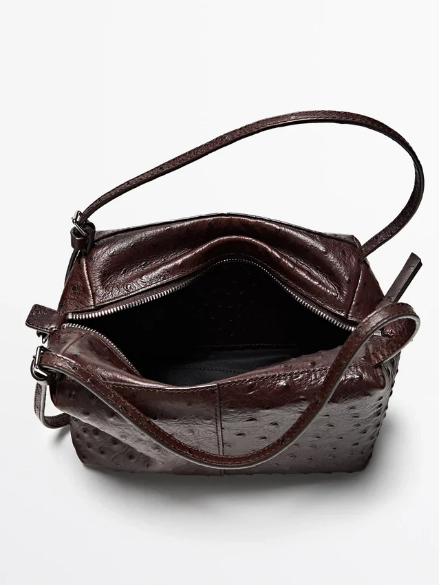 Mini borsa a tracolla in pelle testurizzata Mini borsa a tracolla in pelle testurizzata