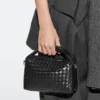 Mini borsa intrecciata in pelle nappa