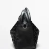 Mini borsa intrecciata in pelle nappa