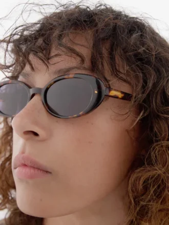 Occhiali da Sole mini ovali effetto tartaruga