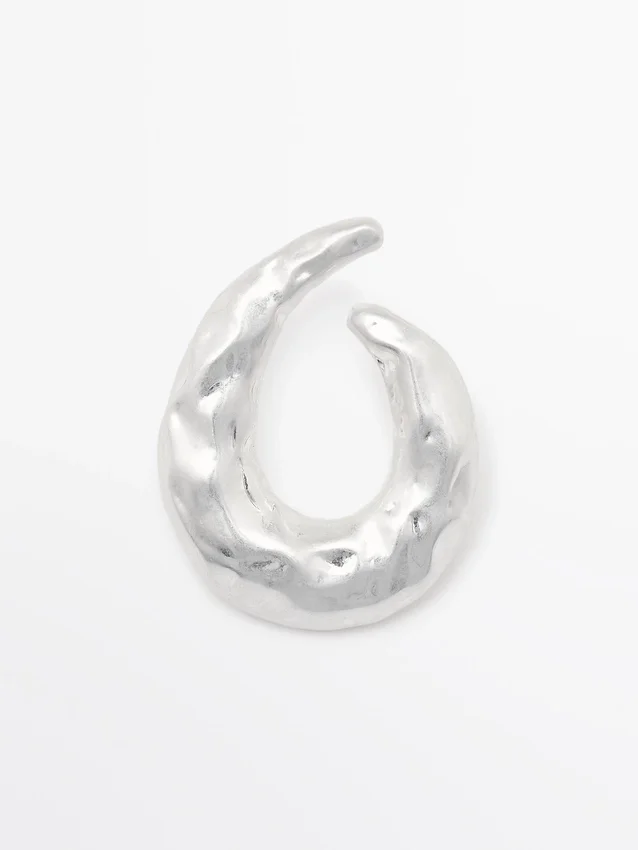 Orecchini a cerchio testurizzati Orecchini a cerchio testurizzati