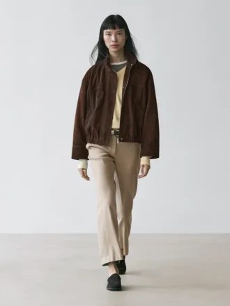 Pantaloni a gamba dritta in misto lino