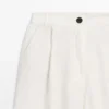 Pantaloni a gamba larga elasticizzati in 100% lino