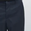 Pantaloni da completo in lana fresca a gamba larga per abiti da uomo