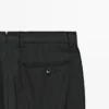 Pantaloni da completo in lana leggera gessata Pantaloni da completo in lana leggera gessata