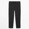 Pantaloni da completo in lana leggera gessata Pantaloni da completo in lana leggera gessata