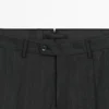 Pantaloni da completo in lana leggera gessata Pantaloni da completo in lana leggera gessata