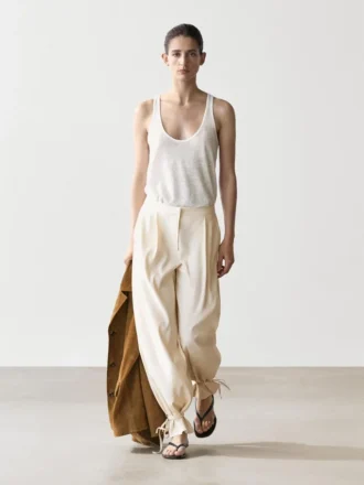 Pantaloni fluidi dal taglio a botte