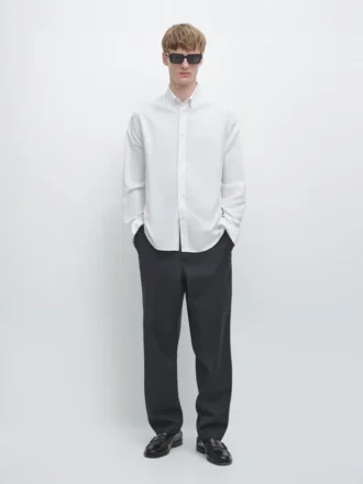 Pantaloni in lana a pied-de-poule