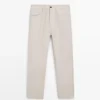 Pantaloni in lino dal taglio semi-jogger